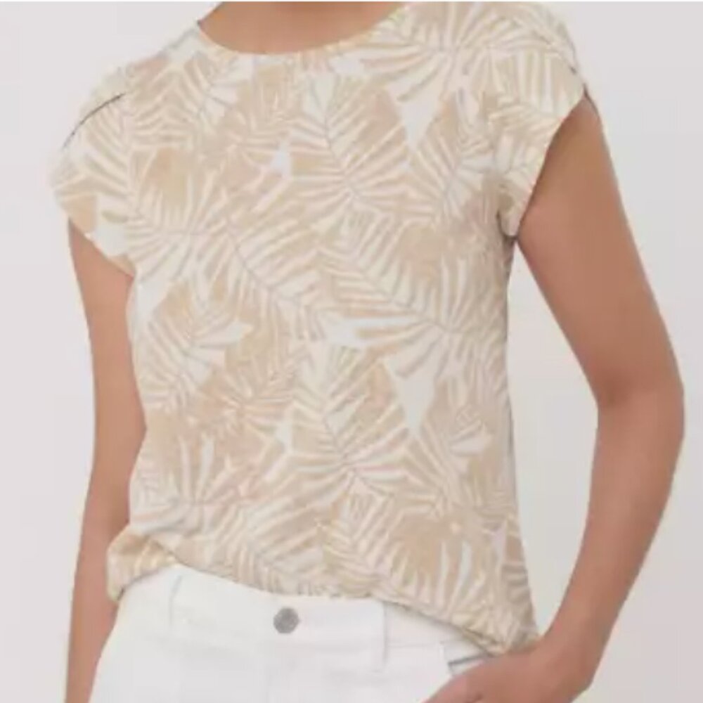 Women's - Loft - Palm Petal Sleeve Tee - Medium